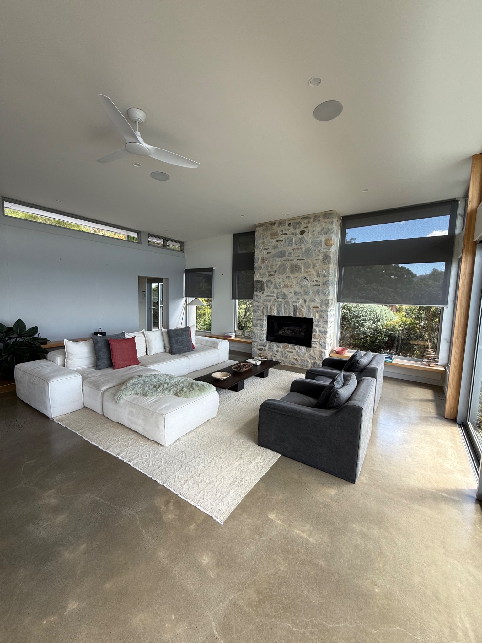 Clean common area in Byron Bay property